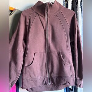 lululemon oversized scuba funnel neck full zip Espresso XS/S
